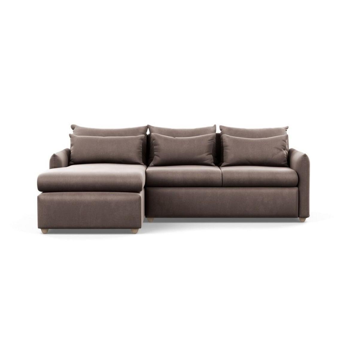 Heal's Pillow Medium LHF Corner Chaise Sofa Brushed Cotton Oat Natural Feet - Heal's UK Furniture – image 47