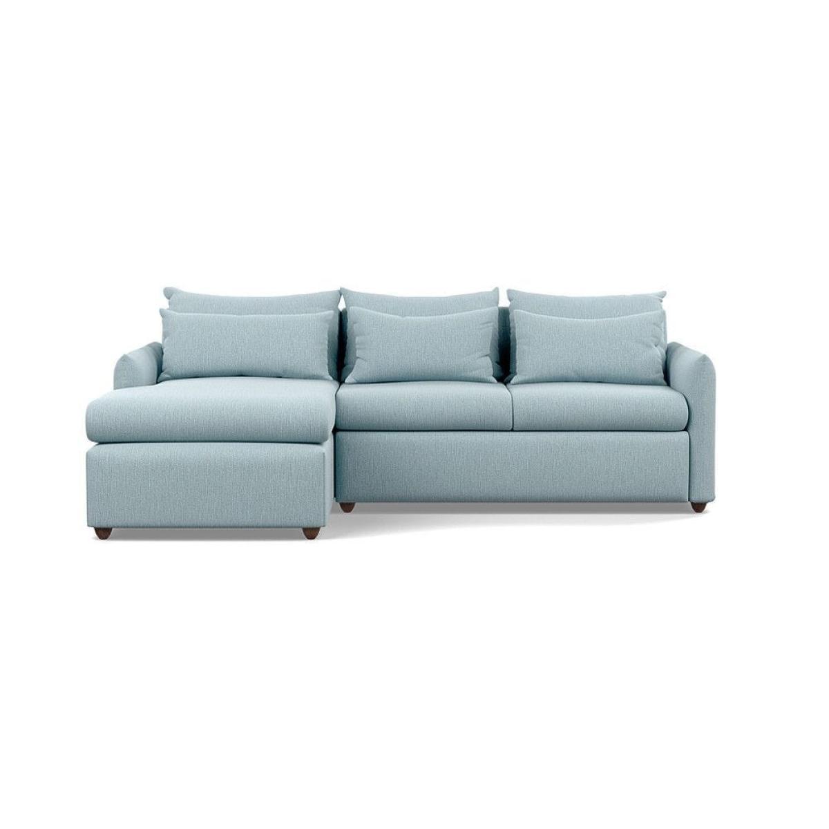 Heal's Pillow Medium LHF Corner Chaise Sofa Brushed Cotton Oat Natural Feet - Heal's UK Furniture – image 48