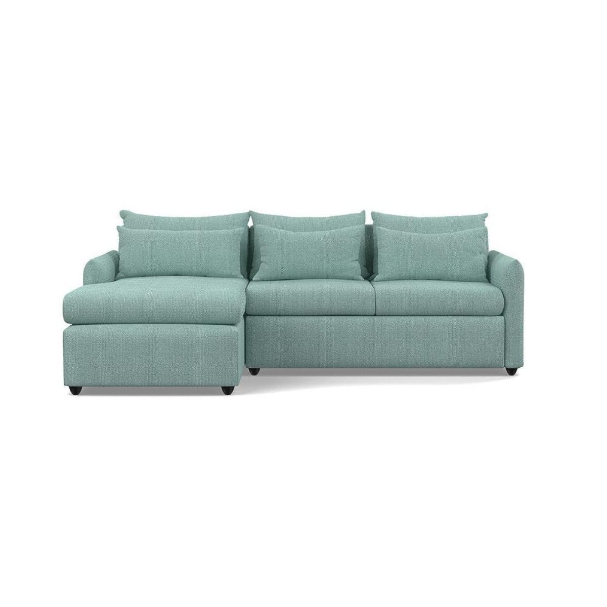 Heal's Pillow Medium LHF Corner Chaise Sofa Brushed Cotton Oat Natural Feet - Heal's UK Furniture – image 52