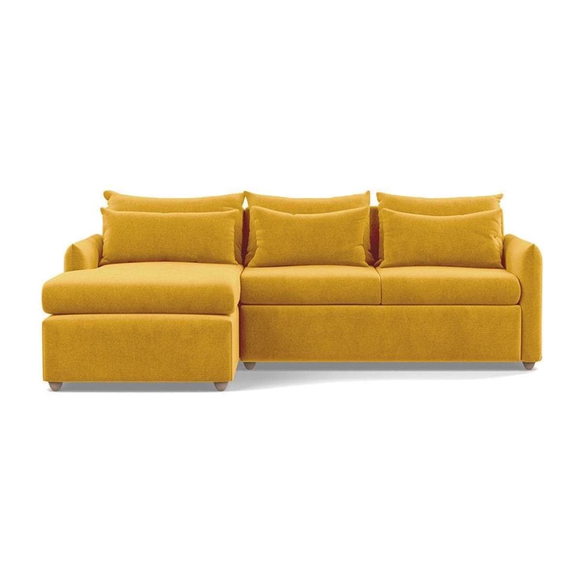 Heal's Pillow Medium LHF Corner Chaise Sofa Brushed Cotton Oat Natural Feet - Heal's UK Furniture – image 1