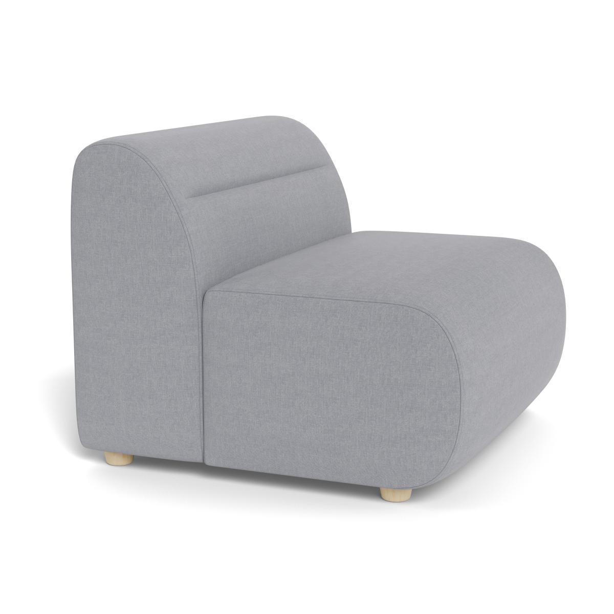 Heal's Lilli Large Single Module Brushed Cotton Pewter Natural Ash Feet - Heal's UK Furniture – image 2