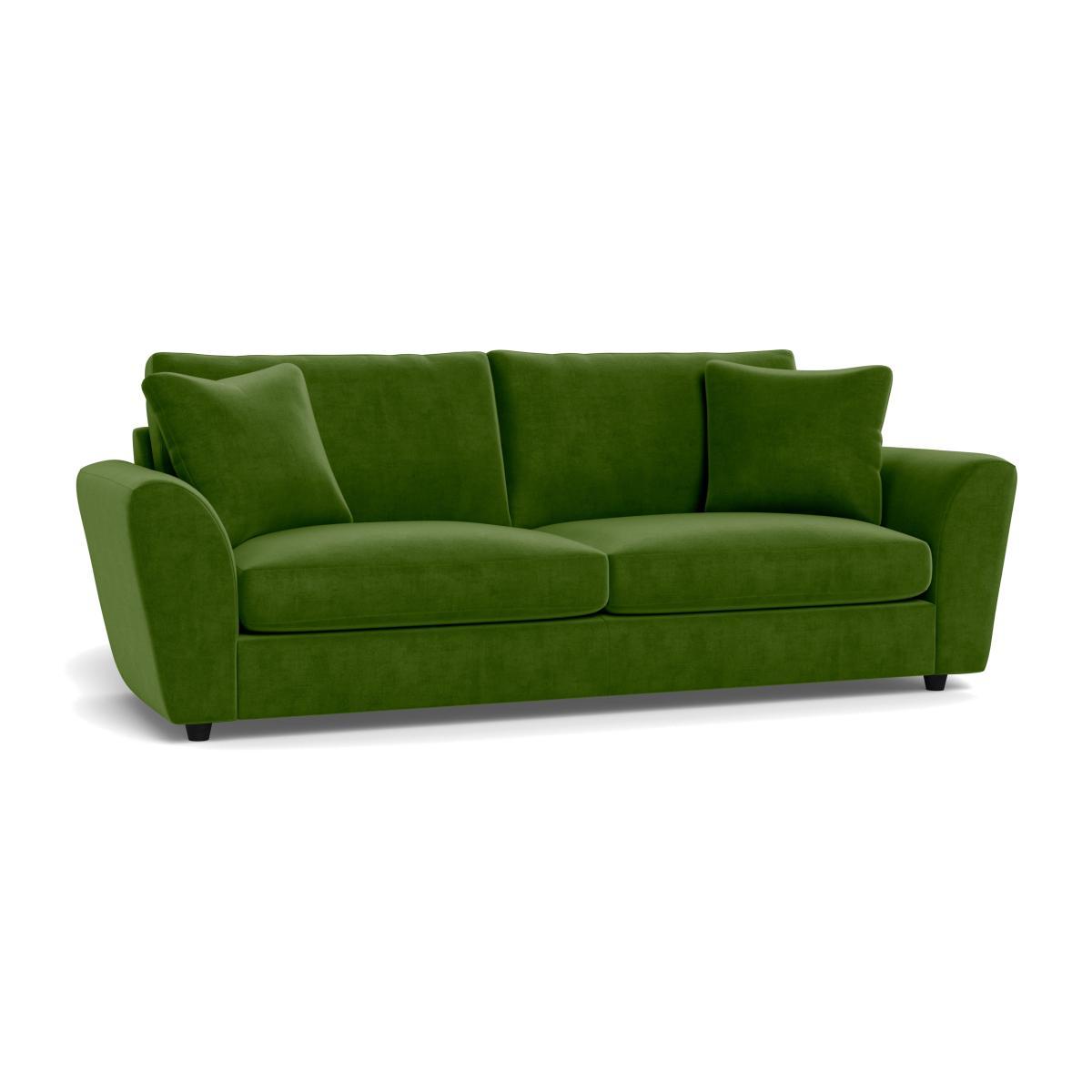 Heal's Snooze 5 Seater Sofa Smart Luxe Velvet Grass Black Feet - Heal's UK Furniture – image 1