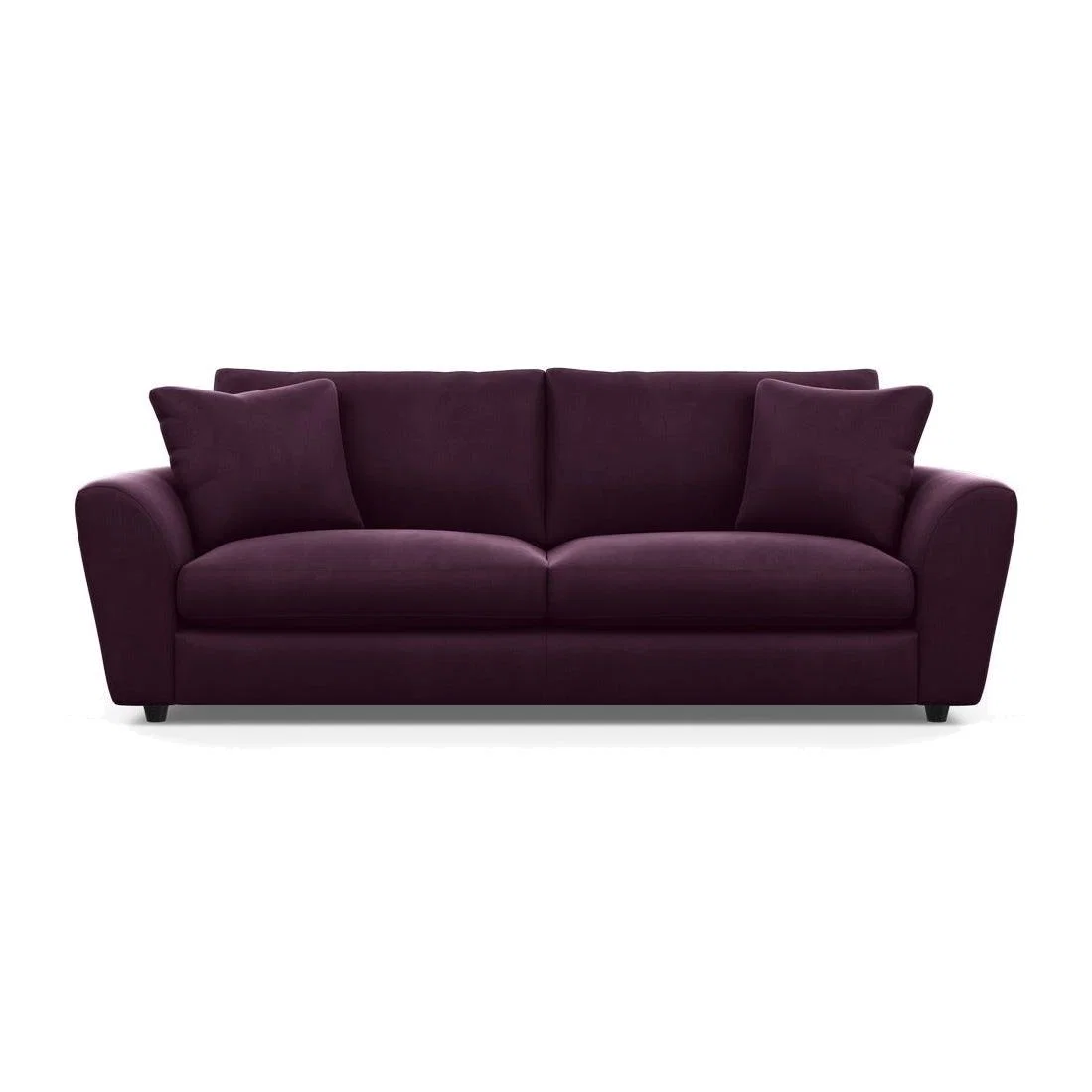 Heal's Snooze 5 Seater Sofa Velvet Grape Black Feet - Heal's UK Furniture