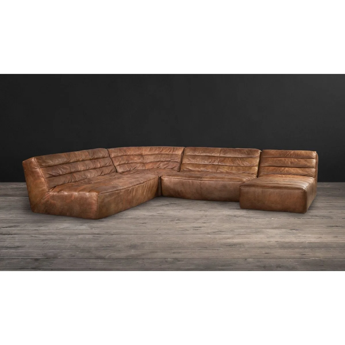 Timothy Oulton Shabby 1 Seater Sofa Savage Leather - Heal's UK Furniture – image 2