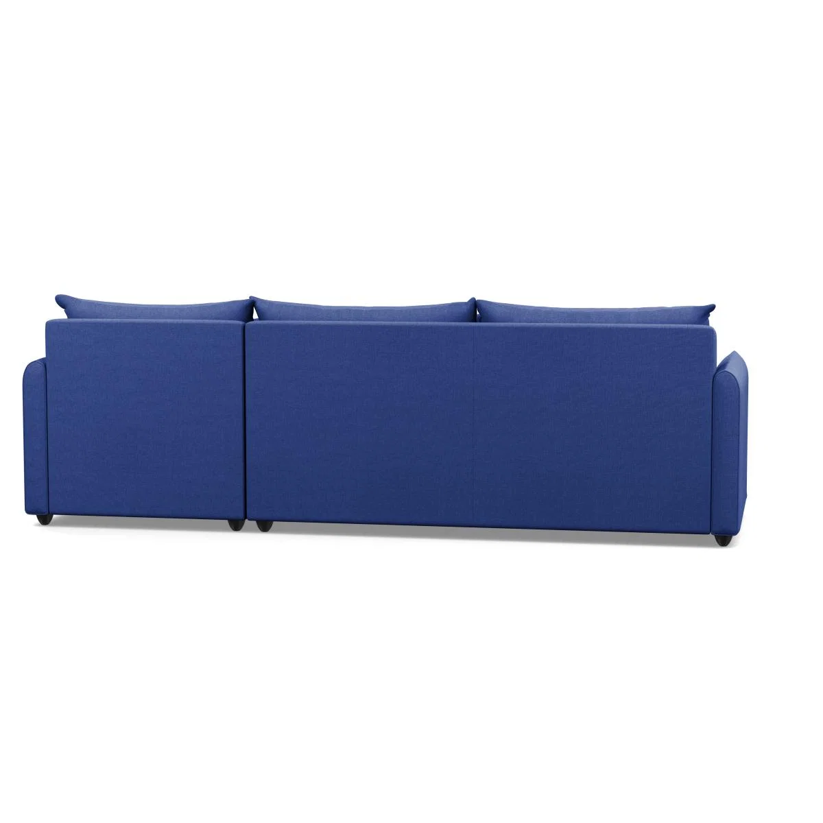 Heal's Pillow Large RHF Corner Chaise Sofa Brushed Cotton Cobalt Chestnut Stain Feet - Heal's UK Furniture – image 5