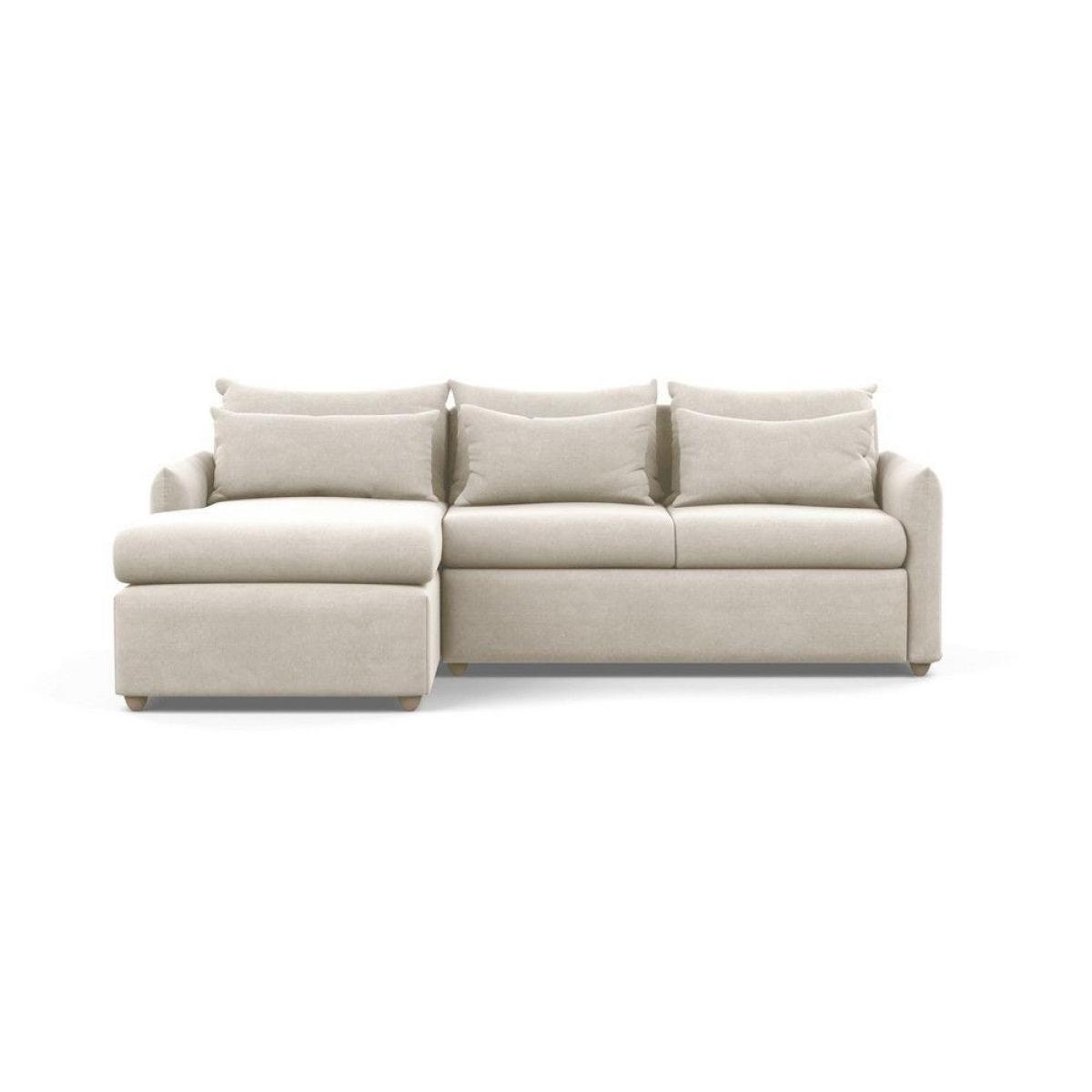 Heal's Pillow Medium LHF Corner Chaise Sofa Brushed Cotton Mist Chestnut Stain Feet - Heal's UK Furniture – image 13
