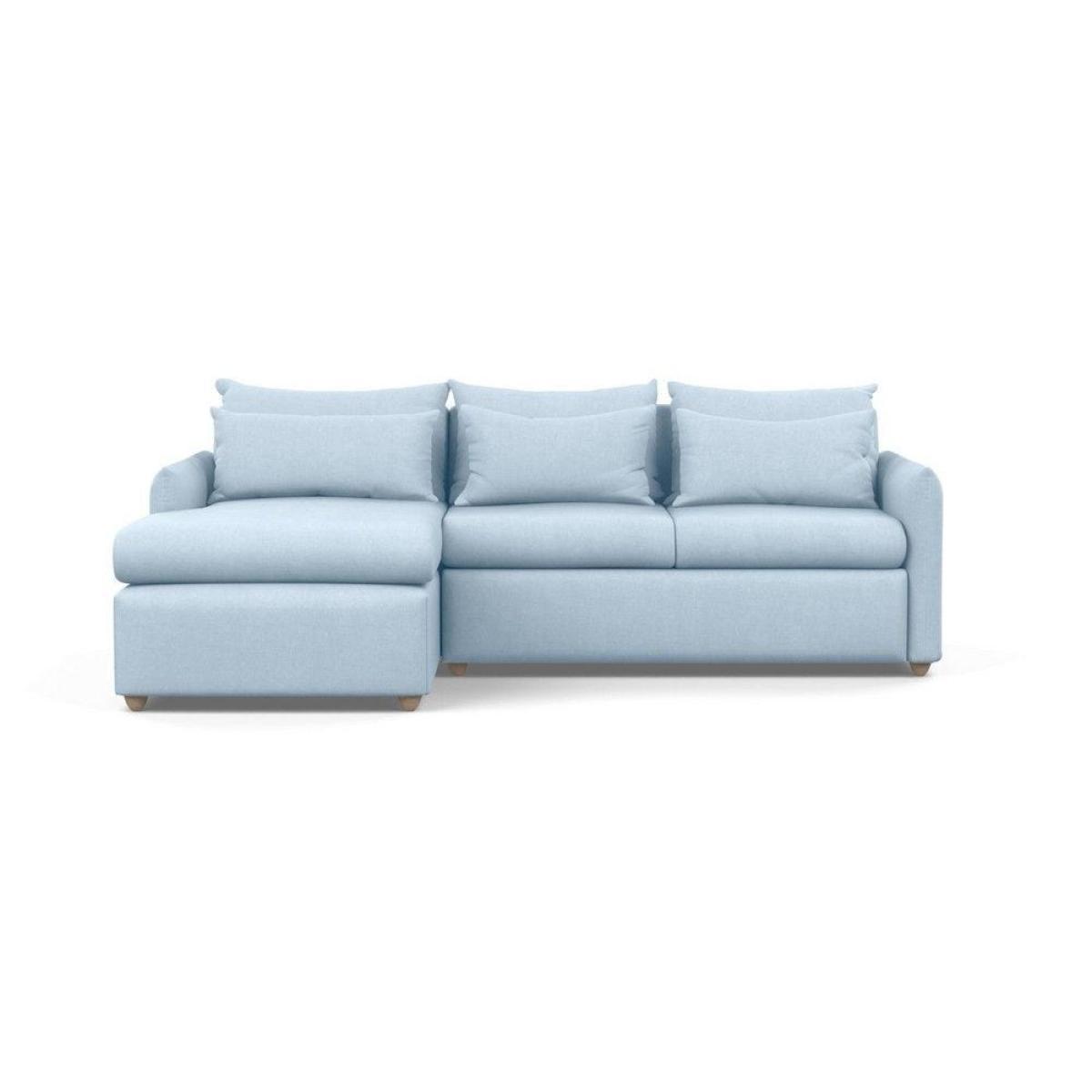 Heal's Pillow Medium LHF Corner Chaise Sofa Brushed Cotton Mist Chestnut Stain Feet - Heal's UK Furniture – image 16