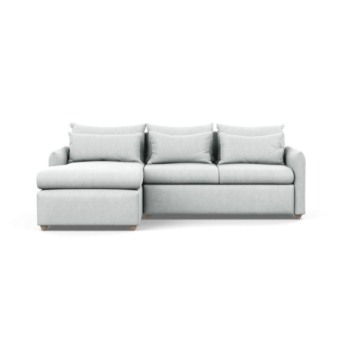 Heal's Pillow Medium LHF Corner Chaise Sofa Brushed Cotton Mist Chestnut Stain Feet - Heal's UK Furniture – image 19