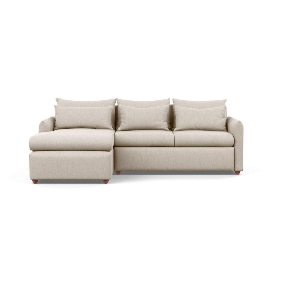 Heal's Pillow Medium LHF Corner Chaise Sofa Brushed Cotton Mist Chestnut Stain Feet - Heal's UK Furniture – image 31
