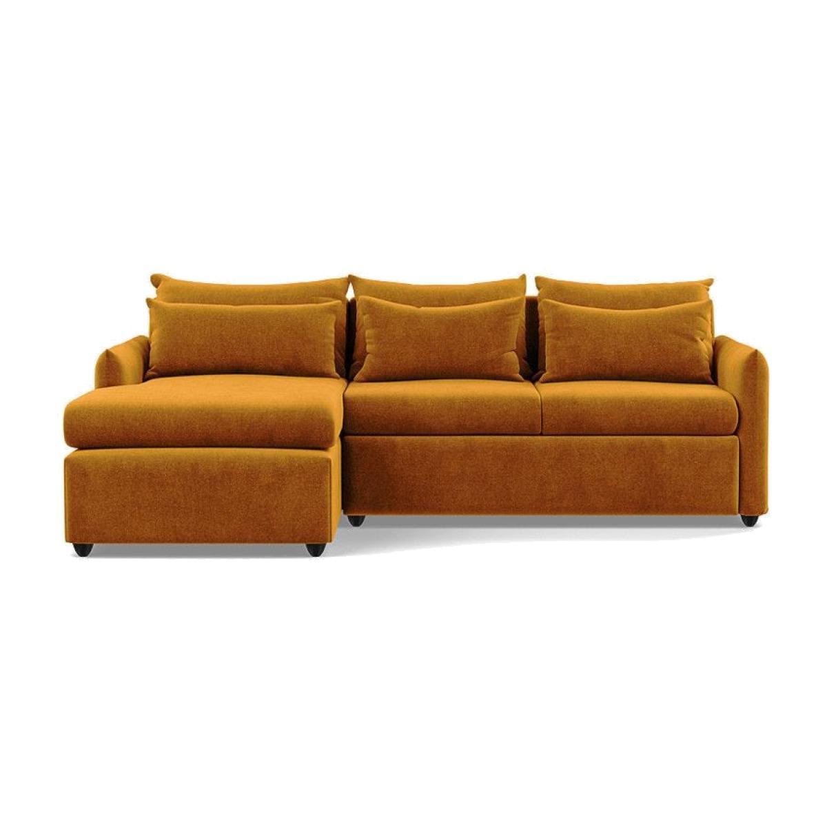 Heal's Pillow Medium LHF Corner Chaise Sofa Brushed Cotton Mist Chestnut Stain Feet - Heal's UK Furniture – image 1