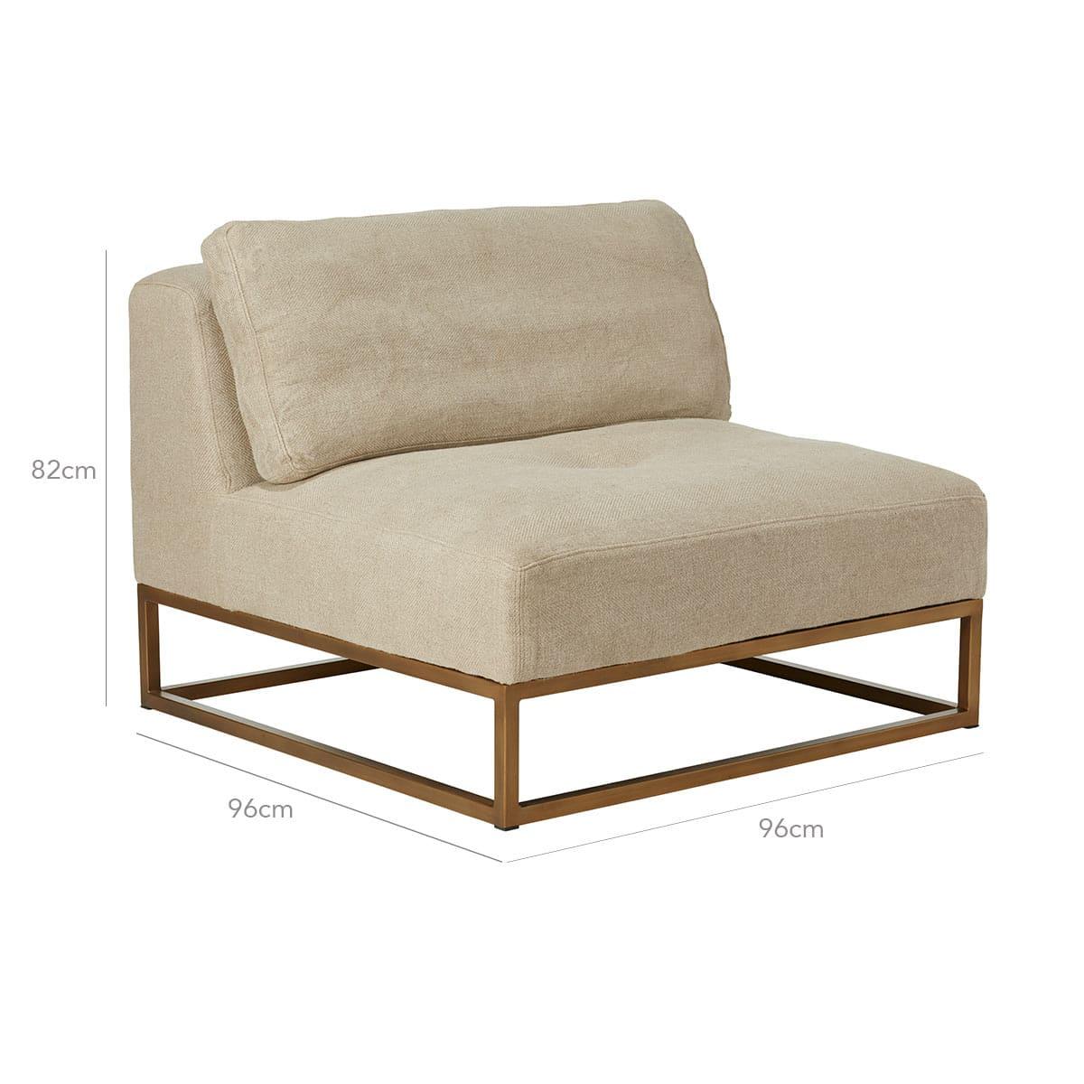 Botero Armless Sofa Chair - Natural – image 6