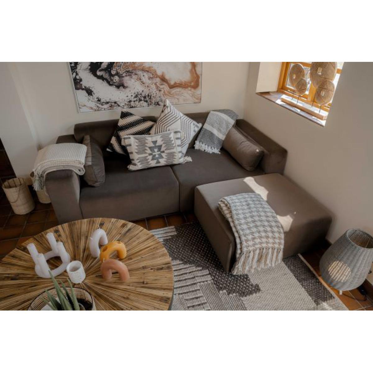 Olivia's Cara Modular Sofa Placido Truffle / Footstool – image 5