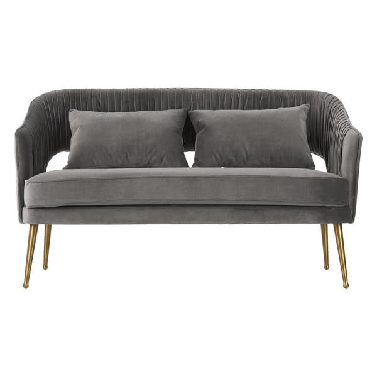 Olivia's Hanna Sofa Velvet Grey – image 2