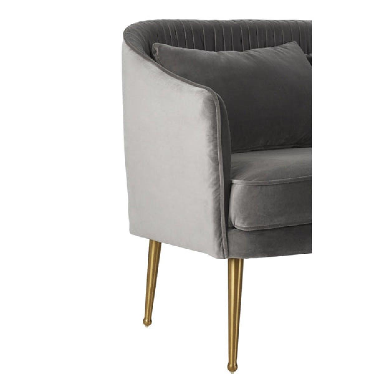 Olivia's Hanna Sofa Velvet Grey – image 5