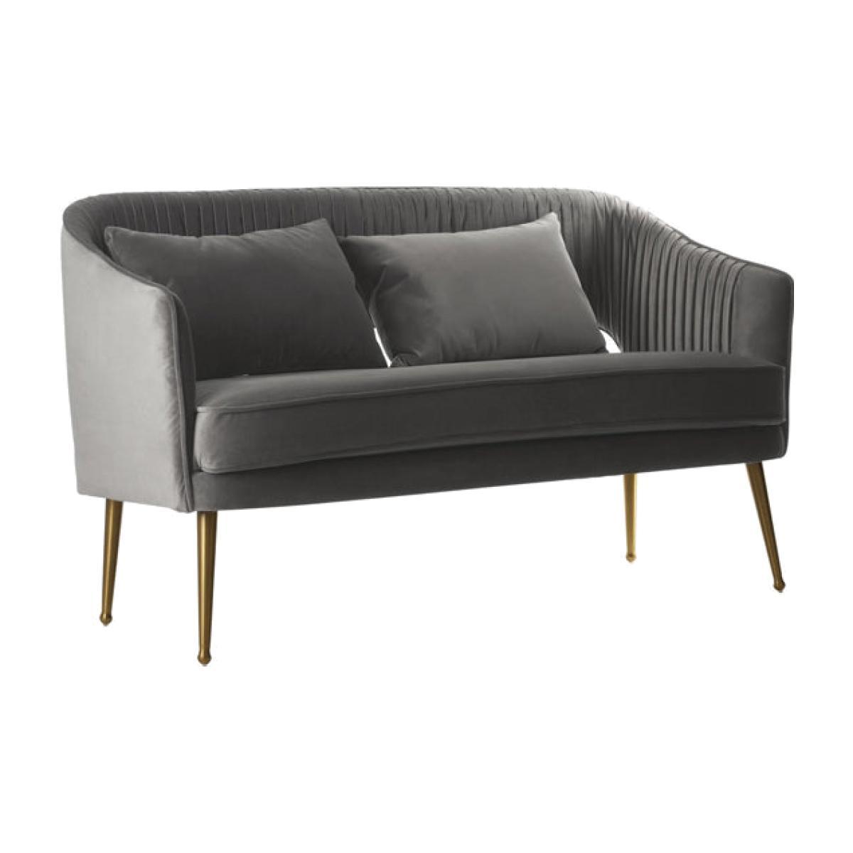 Olivia's Hanna Sofa Velvet Grey – image 1