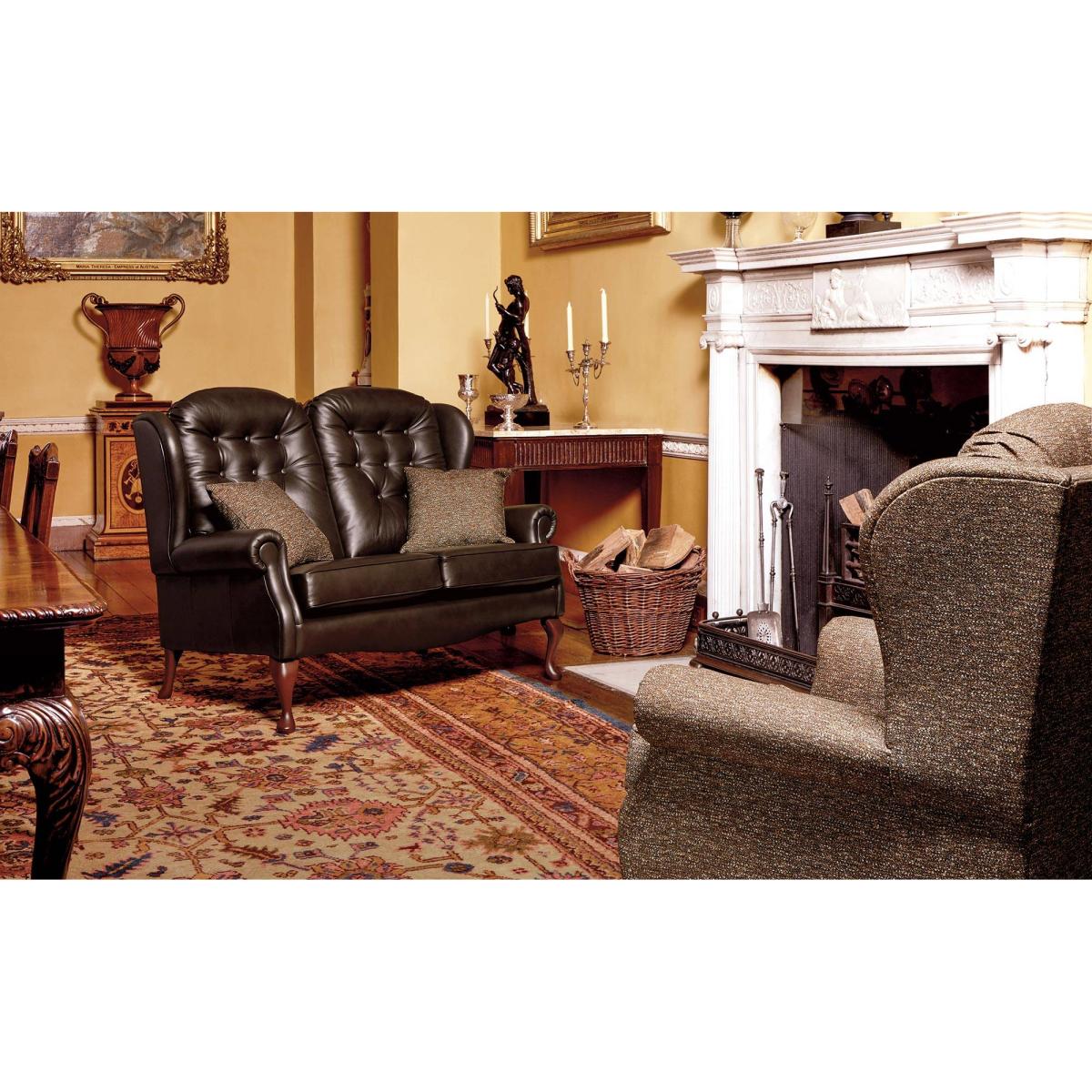 Sherborne Lynton Fireside Leather Settee – image 2