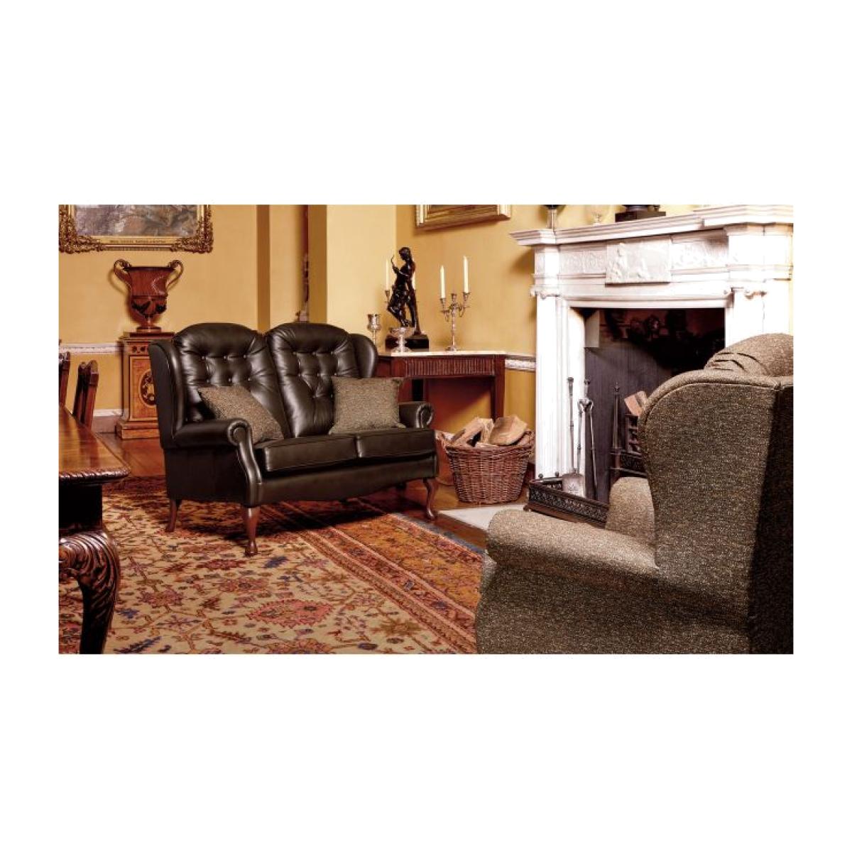 Sherborne Lynton Fireside Leather Settee – image 1