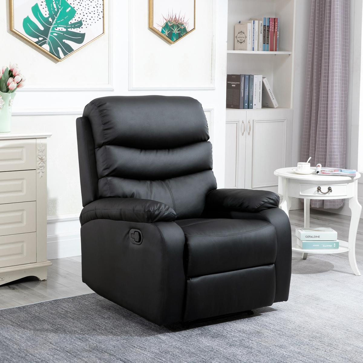 Recliner Lounger Multifunctional Sofa Chair - Black – image 2
