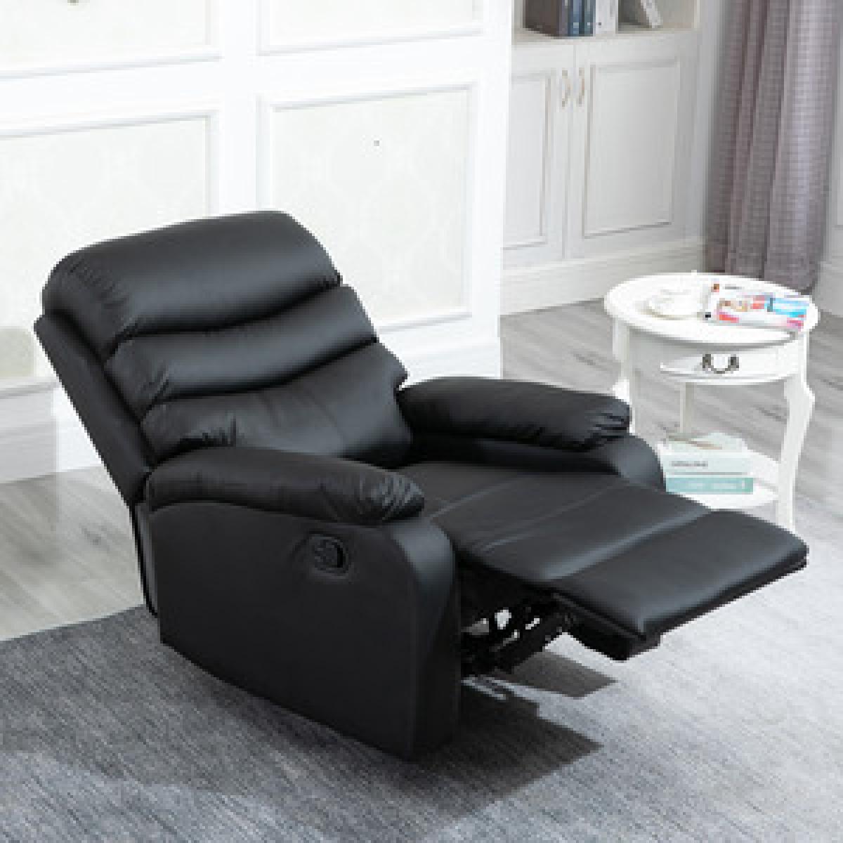Recliner Lounger Multifunctional Sofa Chair - Black – image 14
