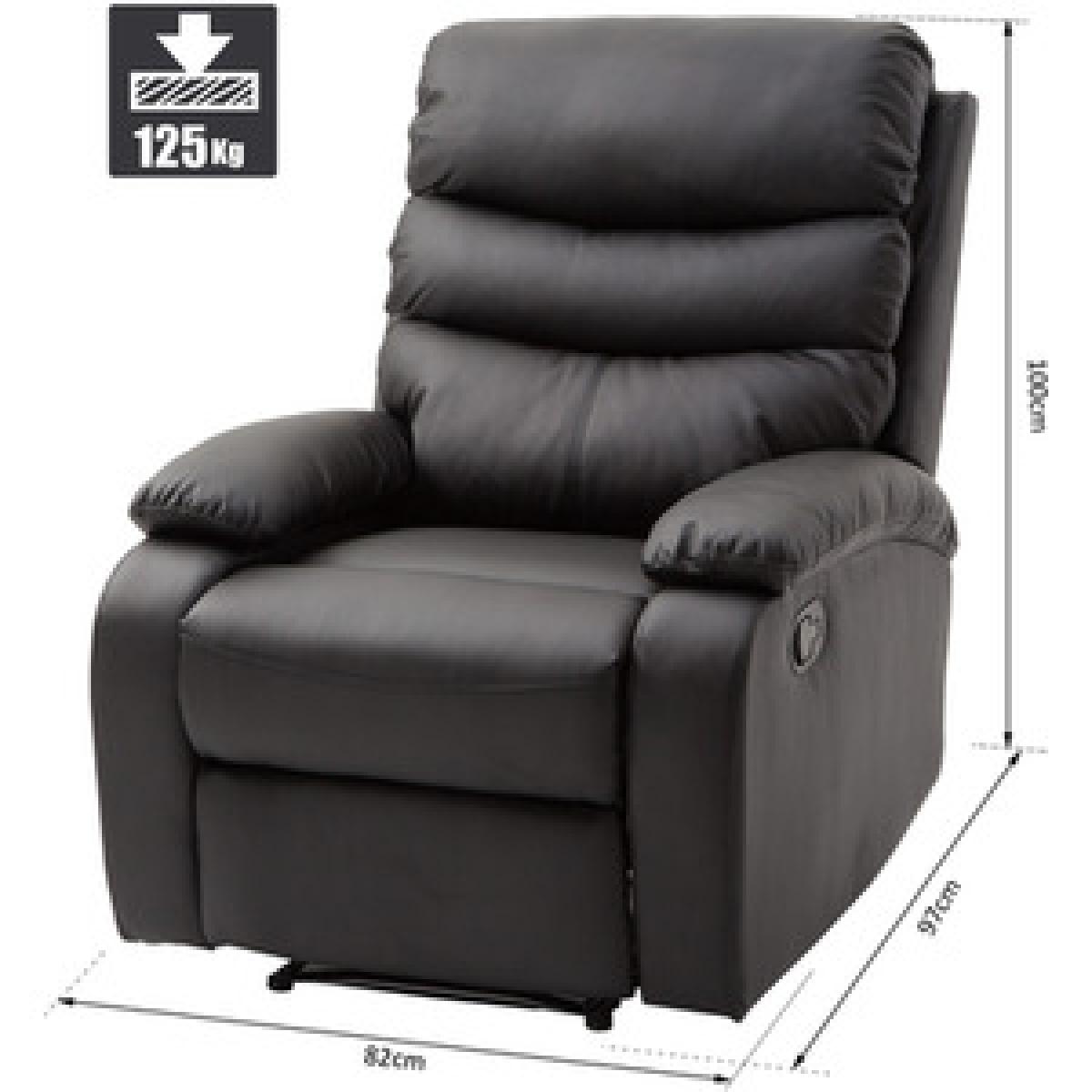 Recliner Lounger Multifunctional Sofa Chair - Black – image 10