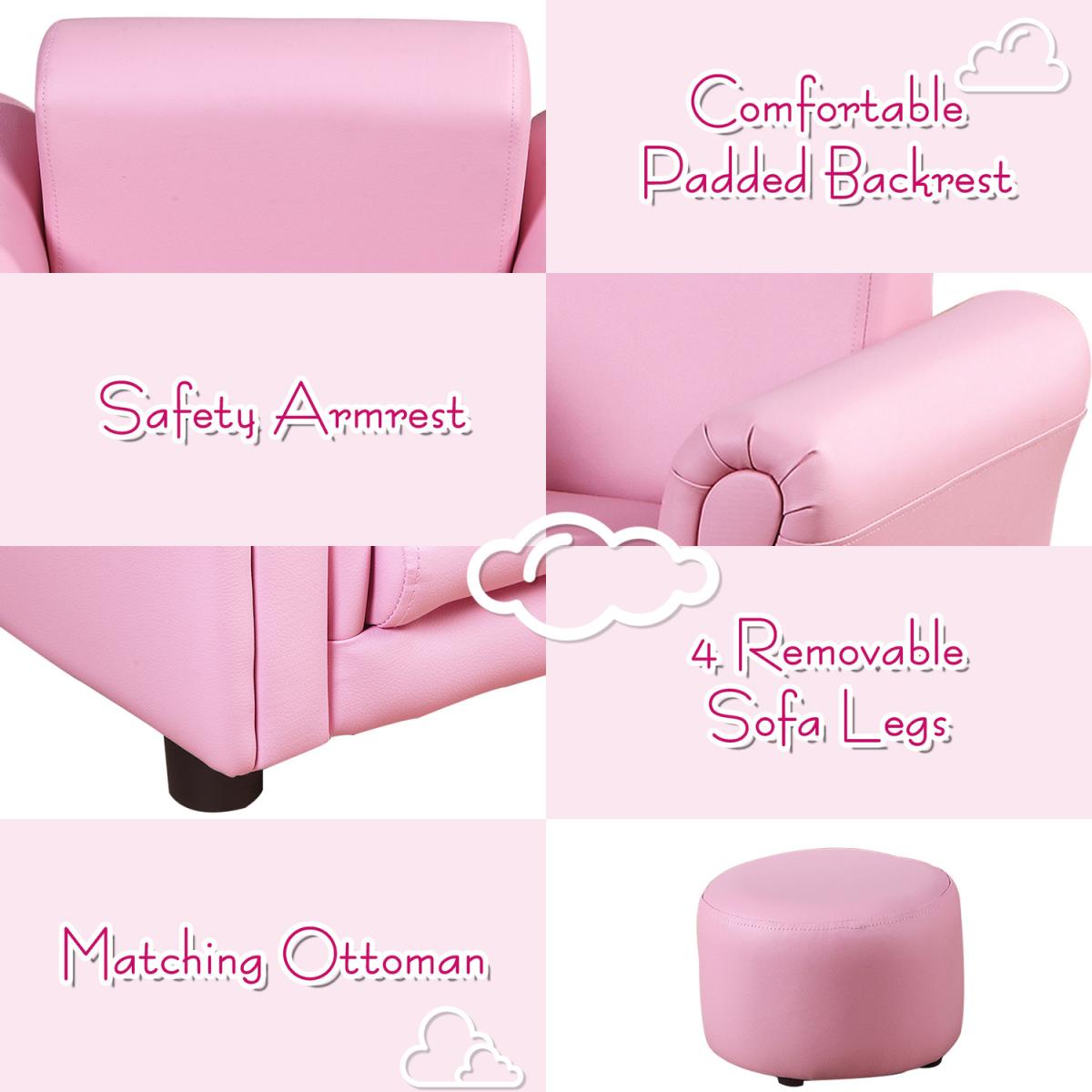 Children Kid Sofa Set - Pink – image 5