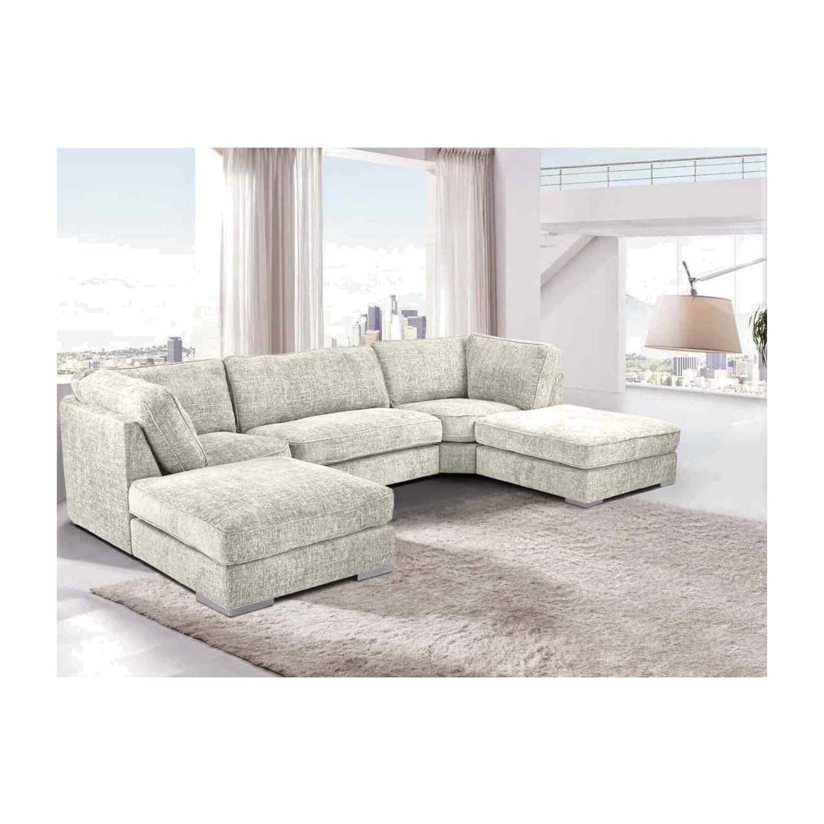 Britany Large Corner U Shape Sofa - White – image 1