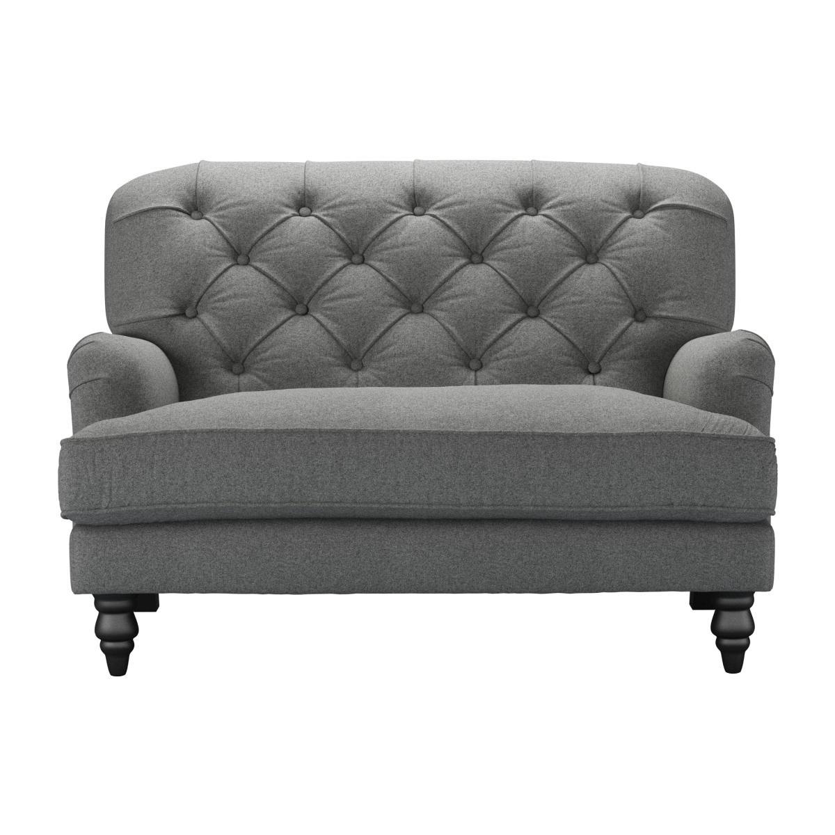 Snowdrop Button Back Loveseat in Storm Soft Sustainable Wool - sofa.com – image 1