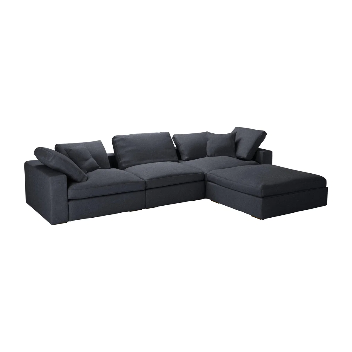 Long Island Complete Set with Footstool in Blickling Norfolk Cotton - sofa.com – image 1