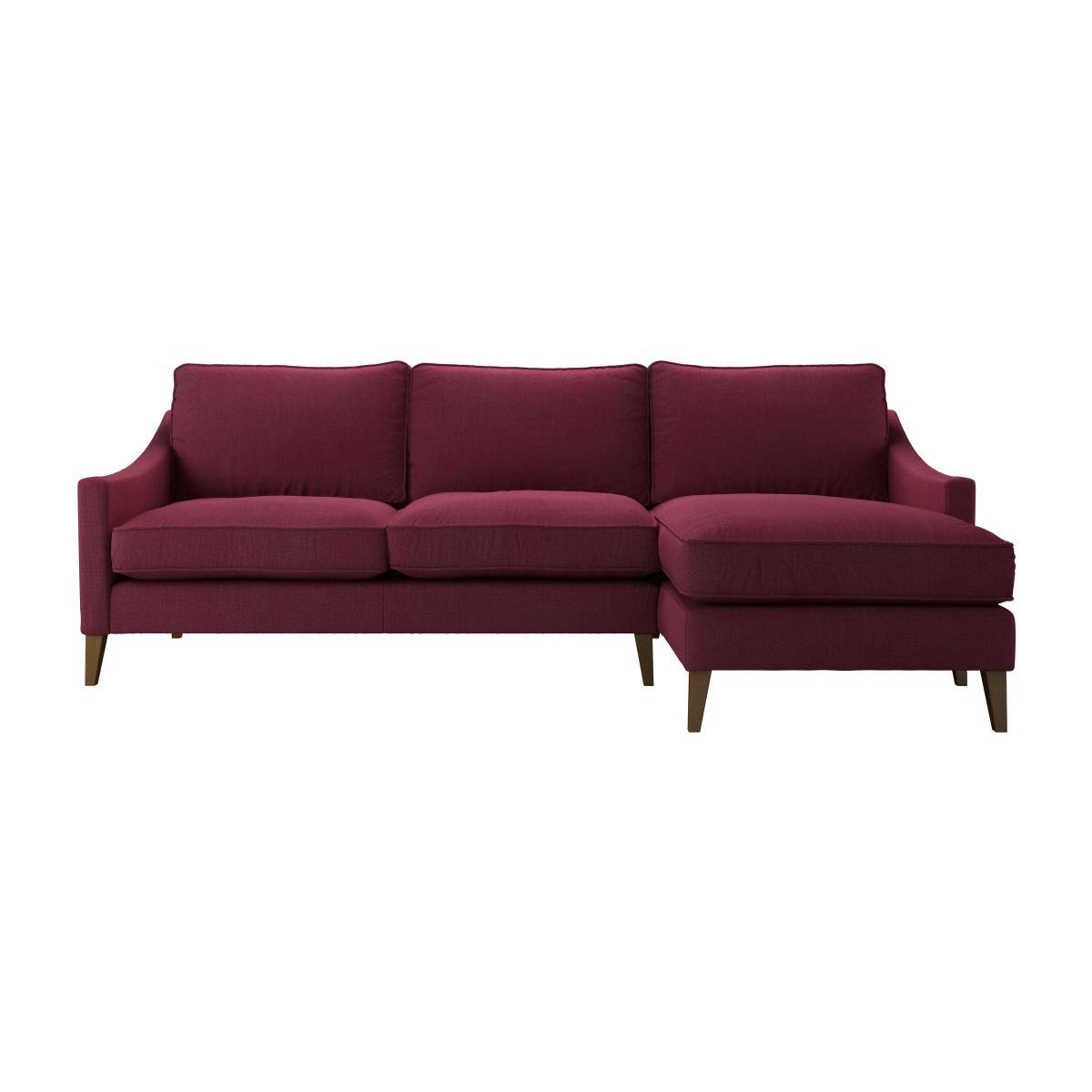 Iggy Medium RHF Chaise Sofa in Boysenberry Brushed Linen Cotton - sofa.com – image 1