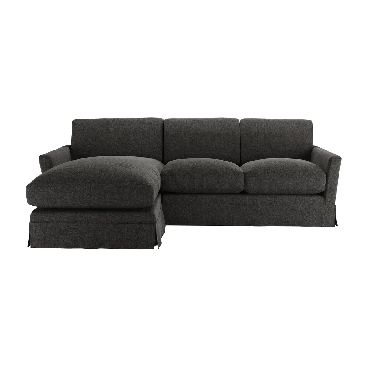 Otto Medium LHF Chaise Sofa in Anthracite Quartz - sofa.com