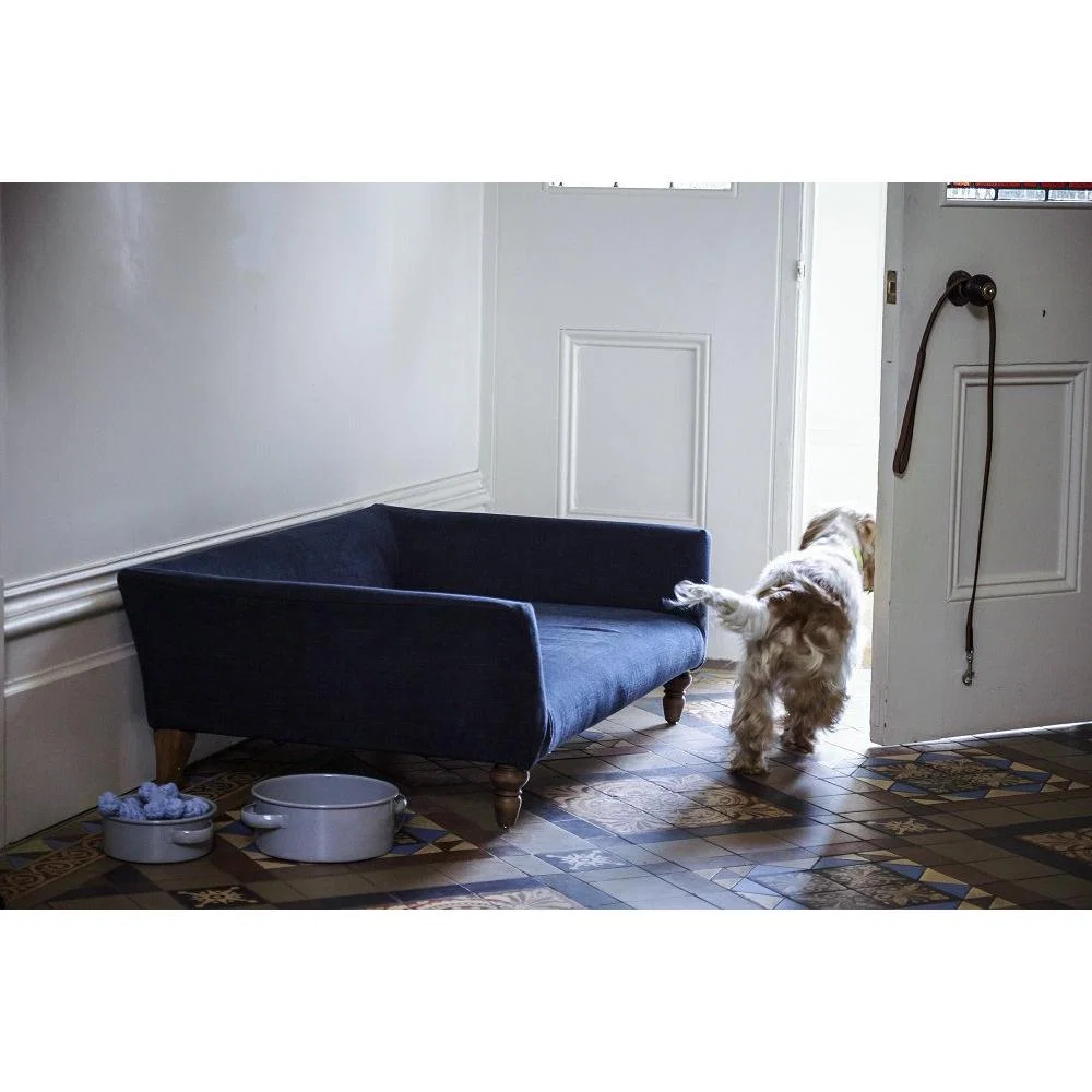 Cecil Small Dog Bed in Cobble Brushed Linen Cotton - sofa.com – image 2