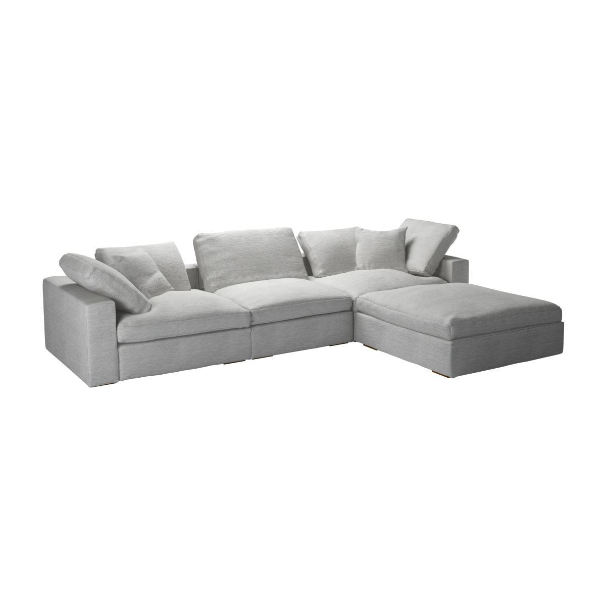 Long Island Complete Set with Footstool in Barley Slubby Cotton - sofa.com – image 1