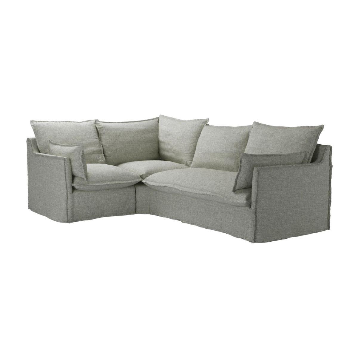 Isaac Asym: LHF Single w RHF 2 Seat in Grey Marl Highland Tweed - sofa.com – image 1