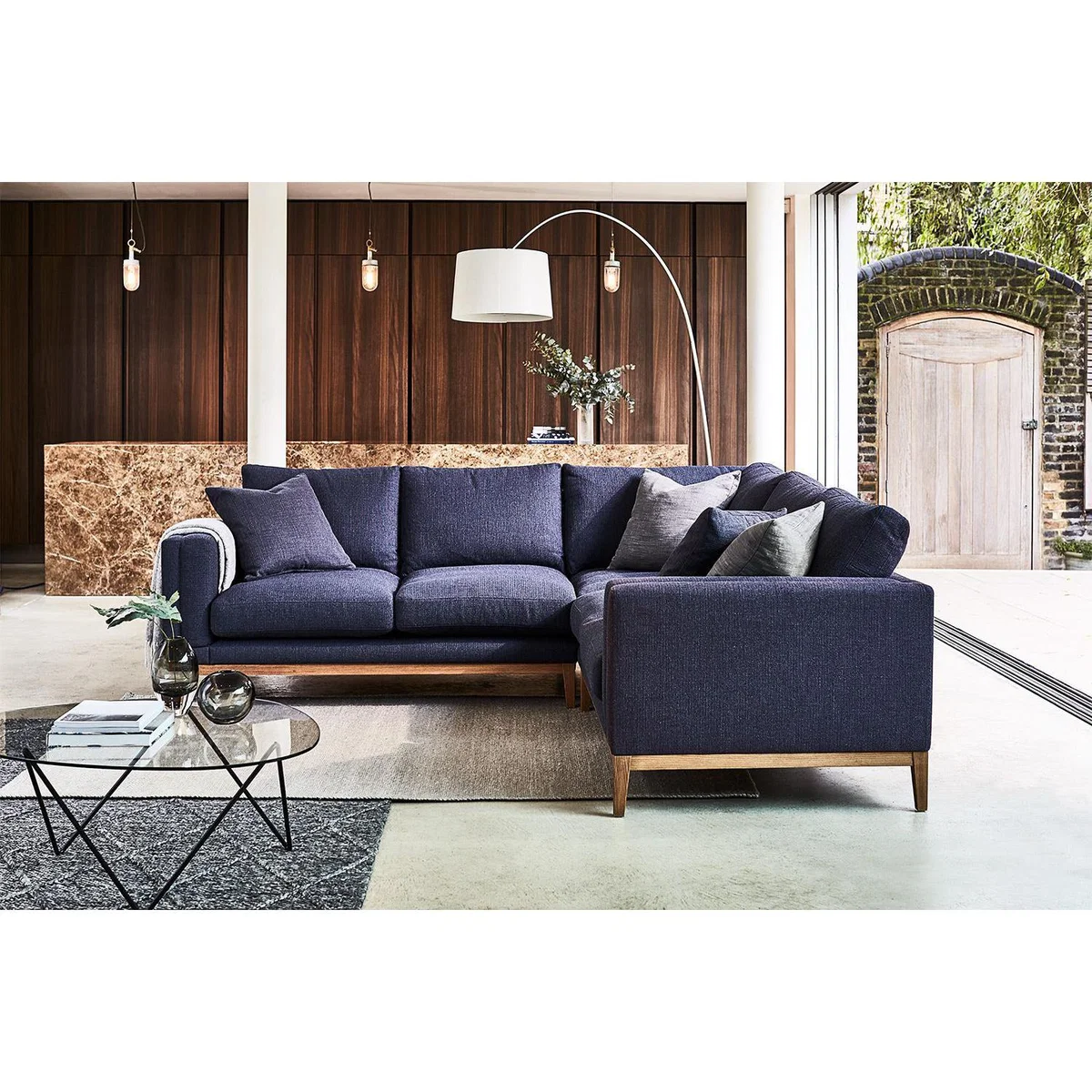 Costello Medium Corner Sofa in Cadet Soft Chenille - sofa.com – image 2