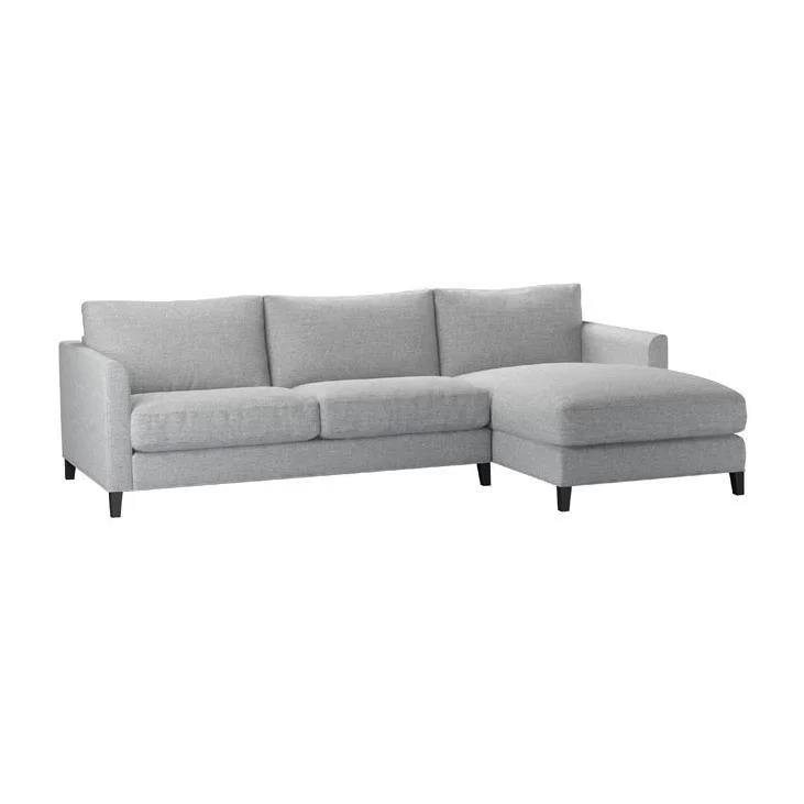 Izzy Medium RHF Chaise Sofa in Frost Highland Tweed - sofa.com – image 1