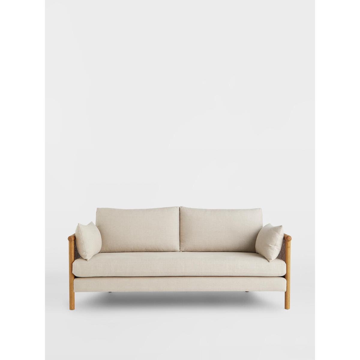 Sydney Cane Sofa, Washed Linen Flax, UK – image 2