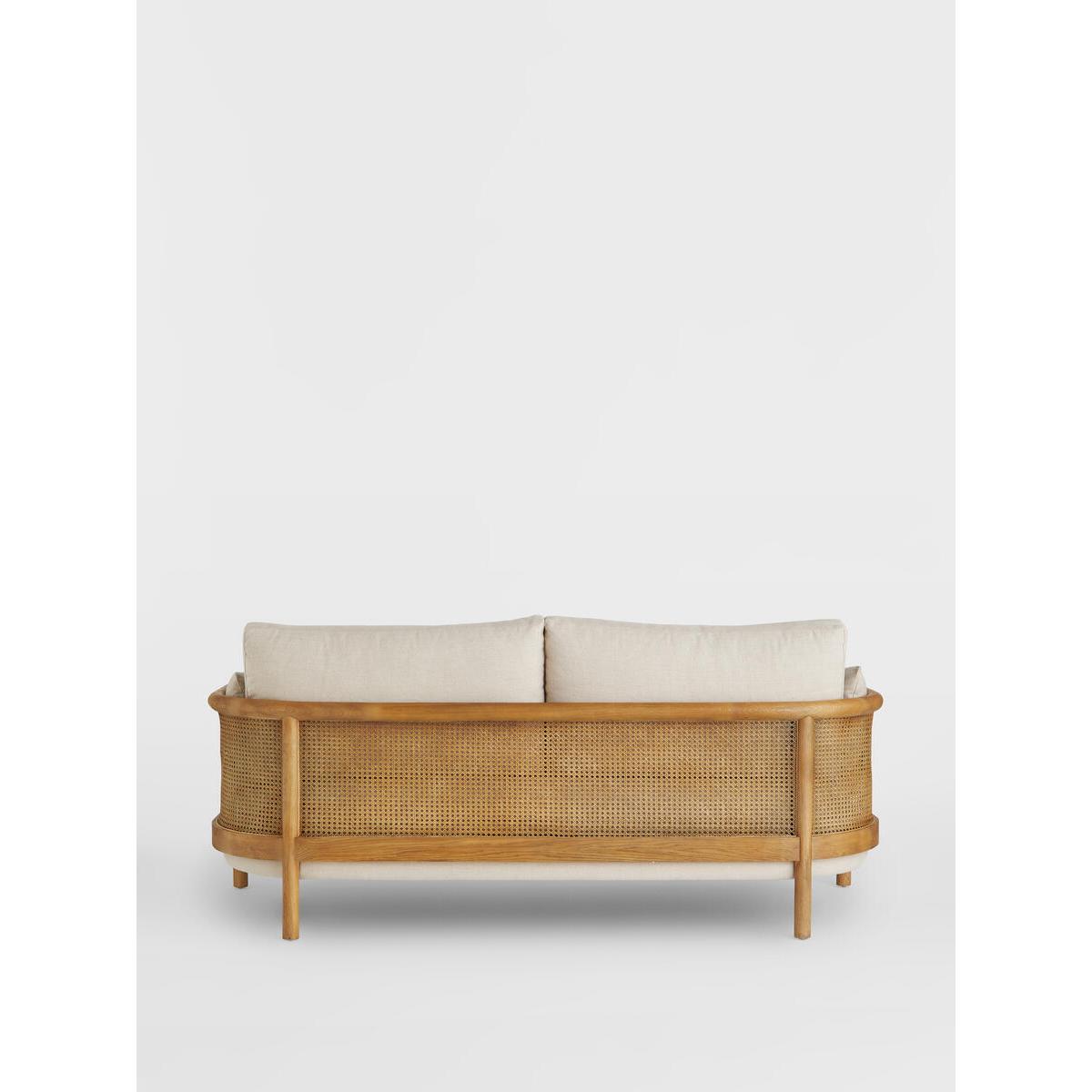 Sydney Cane Sofa, Washed Linen Flax, UK – image 5