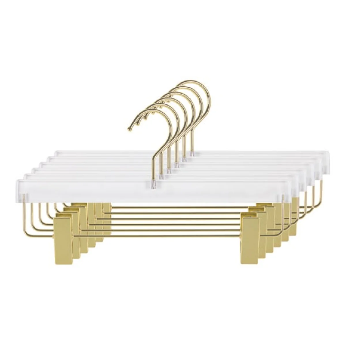 Set of 6 Crystal Acrylic Trouser Hangers – image 3