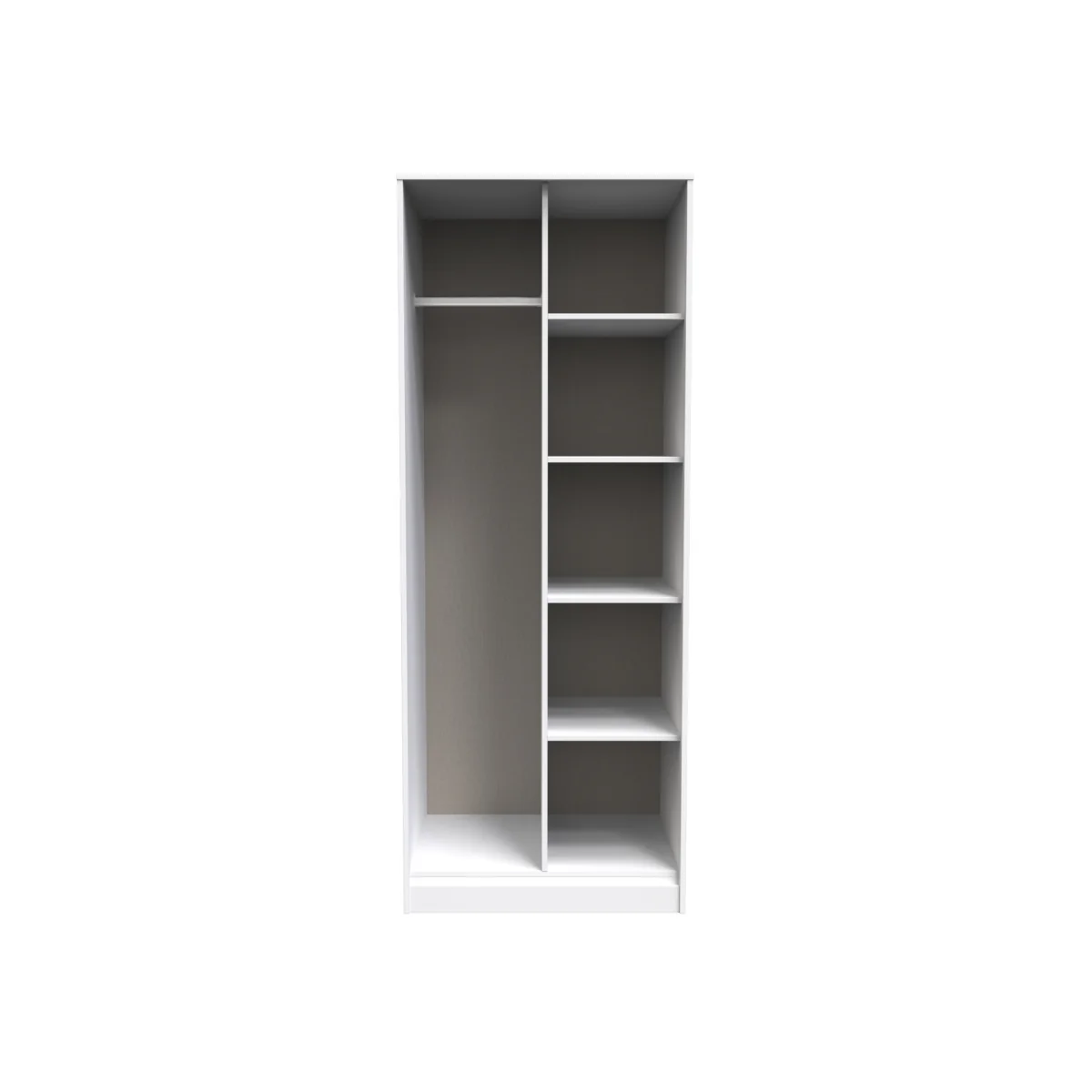 Pixel Ready Assembled Tall Open Wardrobe - Labrador Green & White