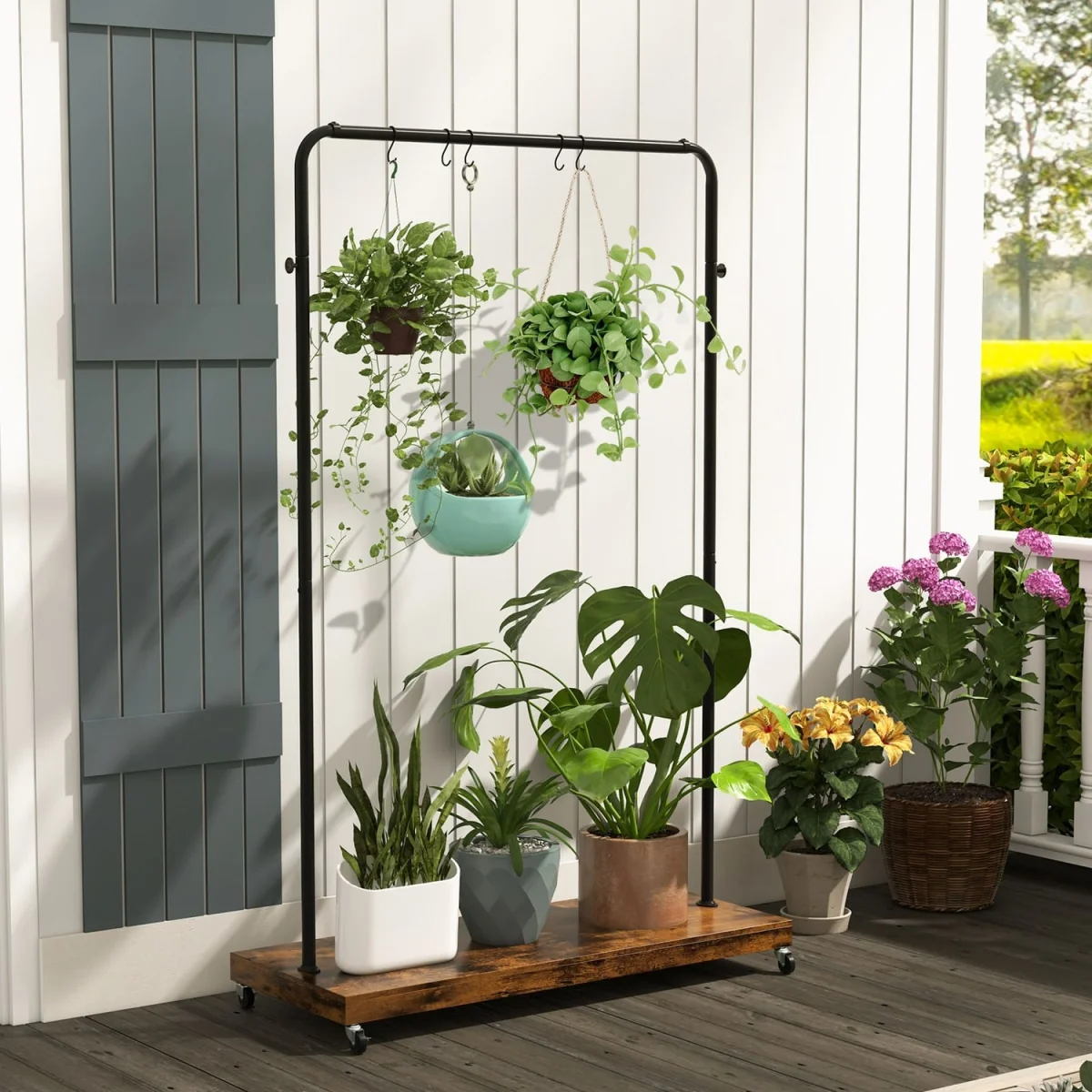 Pipe Rolling Industrial Garment Rack – image 3