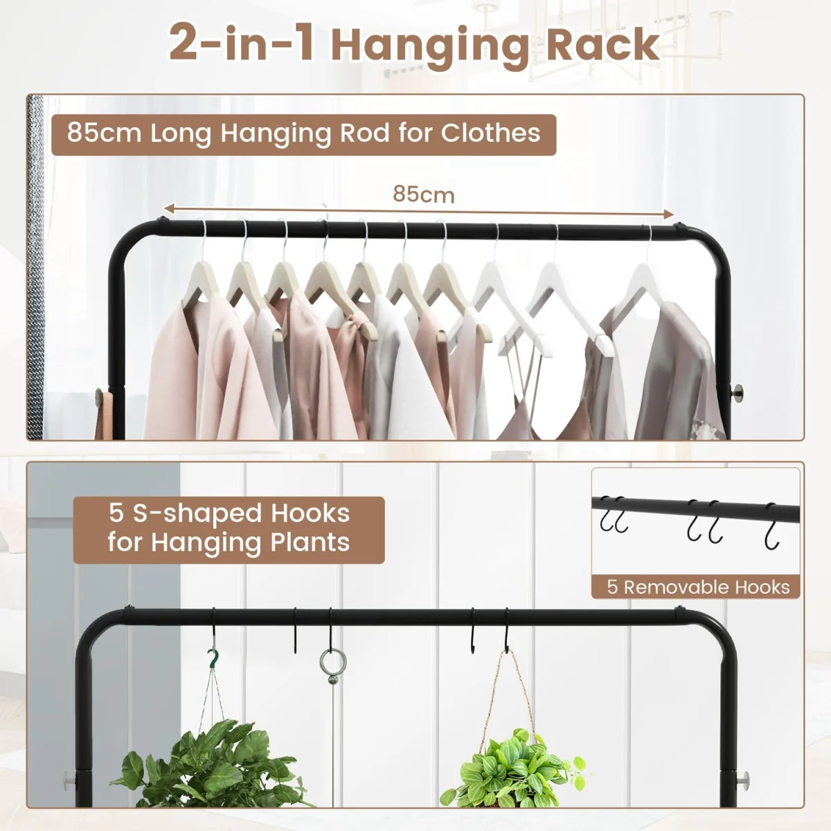 Pipe Rolling Industrial Garment Rack – image 7