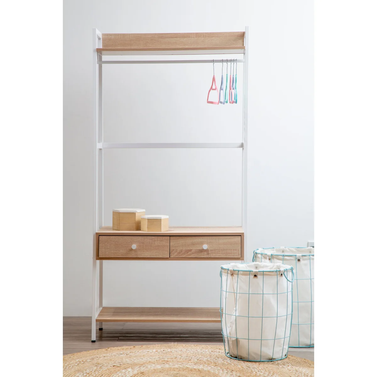 Bradbury Natural Oak Effect Open Wardrobe - Natural – image 2
