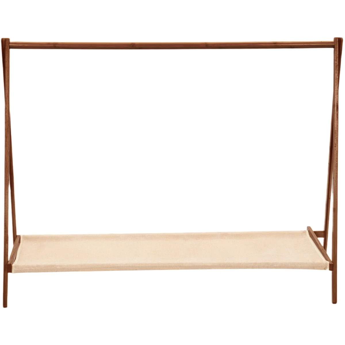 76cm Freestanding Foldable Bamboo Clothes Rail - Brown – image 3