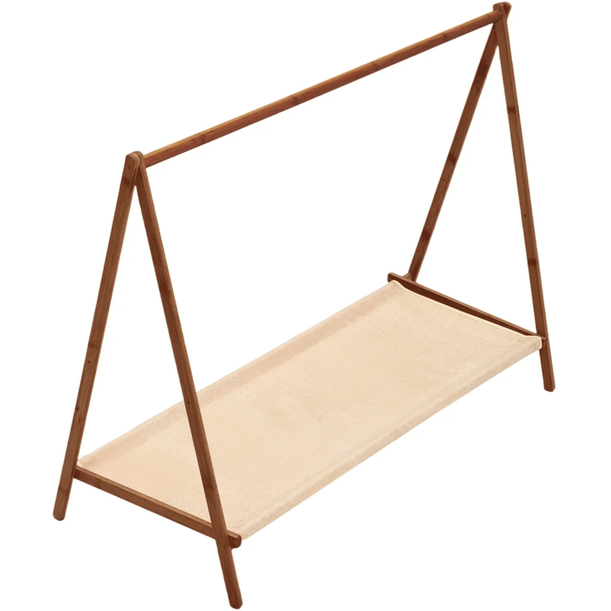 76cm Freestanding Foldable Bamboo Clothes Rail - Brown – image 5