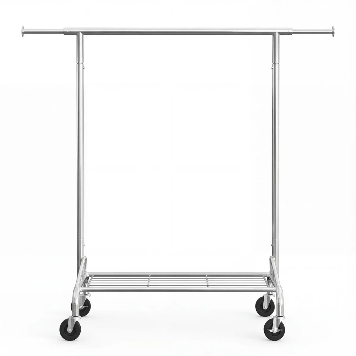 SONGMICS HSR02S chrome clothes rack with shoe shelf max 50kg load - Silver – image 3