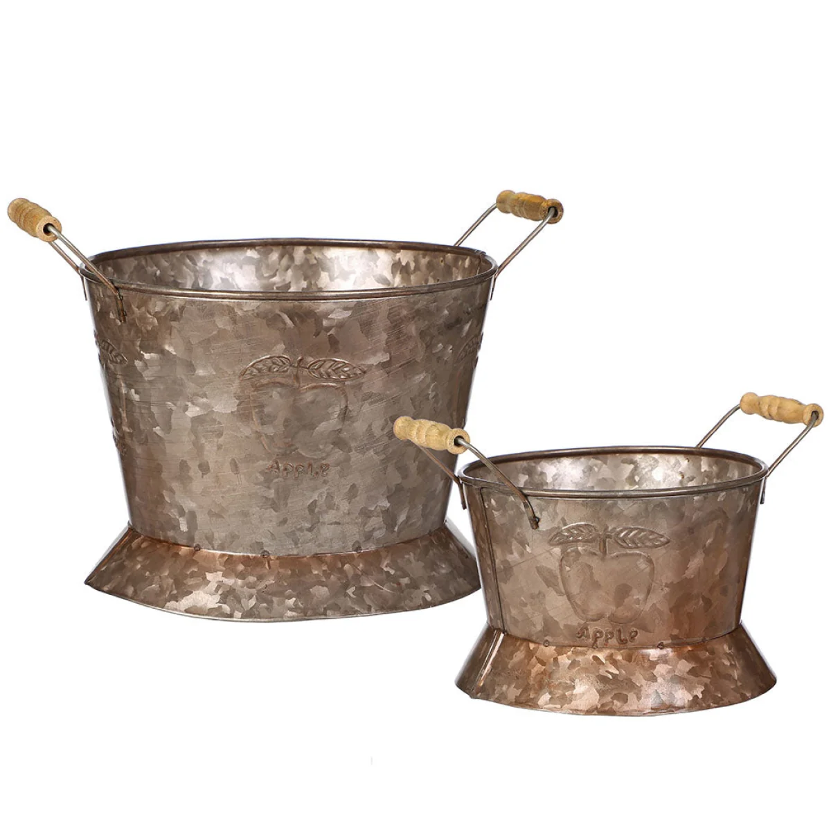 Set of 2 Country Garden Storage Buckets – image 2