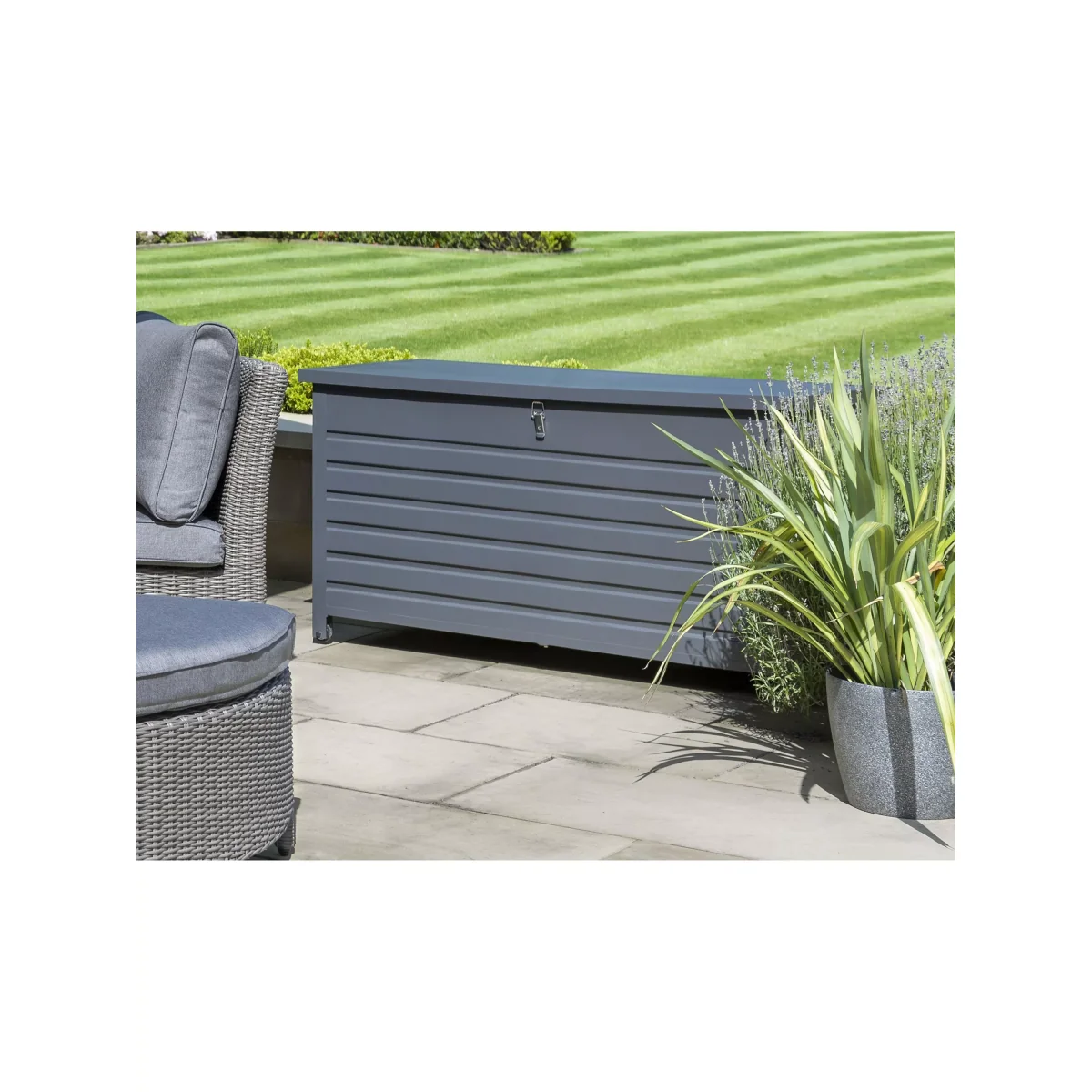 KETTLER Palma Aluminium Garden Cushion Storage Box, Grey – image 2