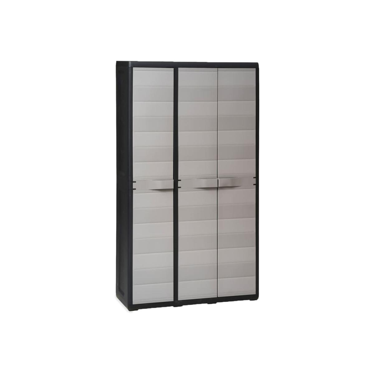 vidaXL Garden Storage Cabinet with 4 Shelves - Grey