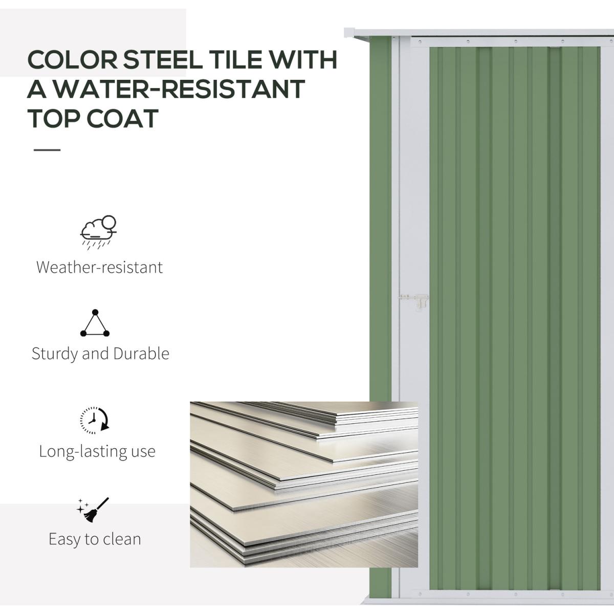 Outdoor Storage Shed - Light Green – image 3