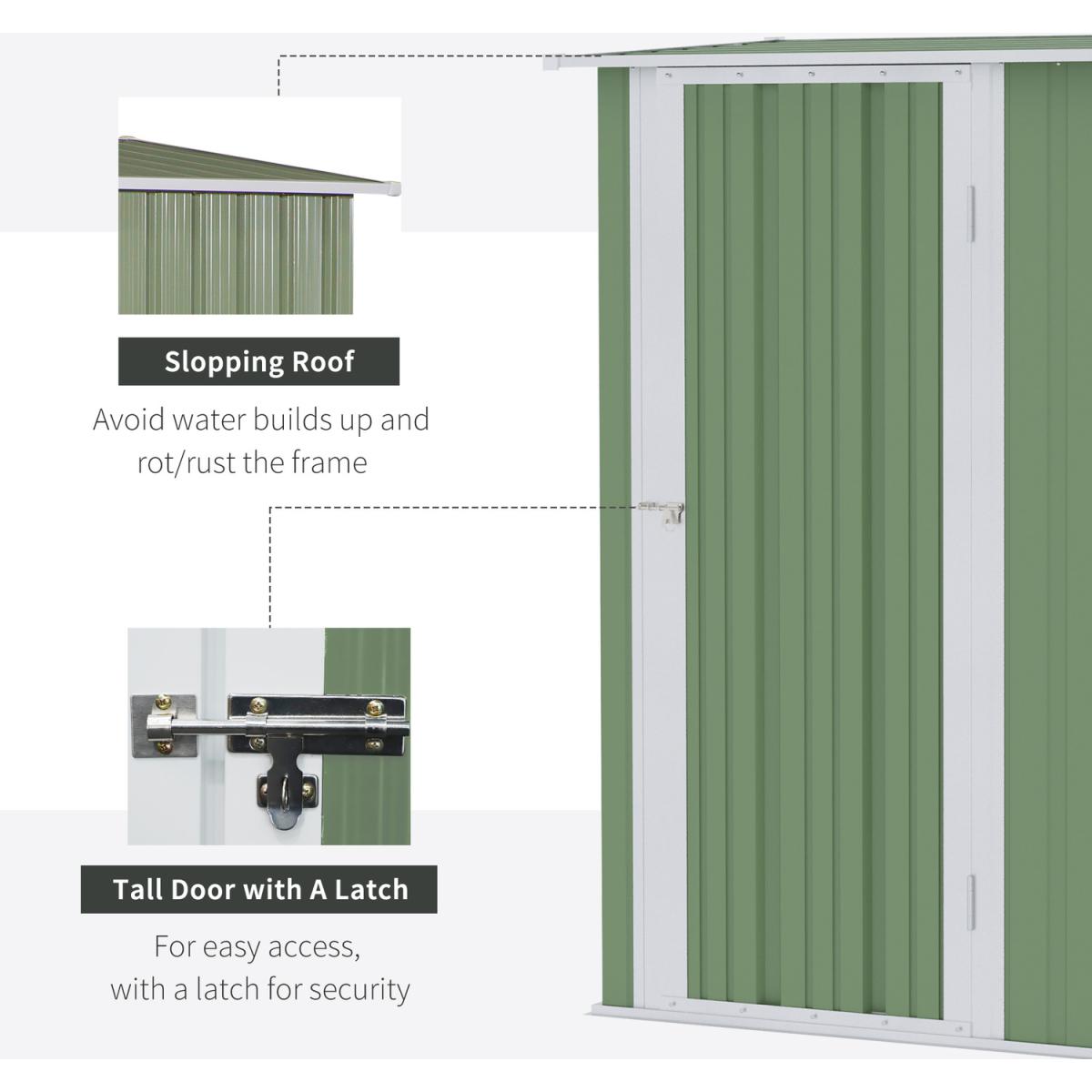 Outdoor Storage Shed - Light Green – image 4